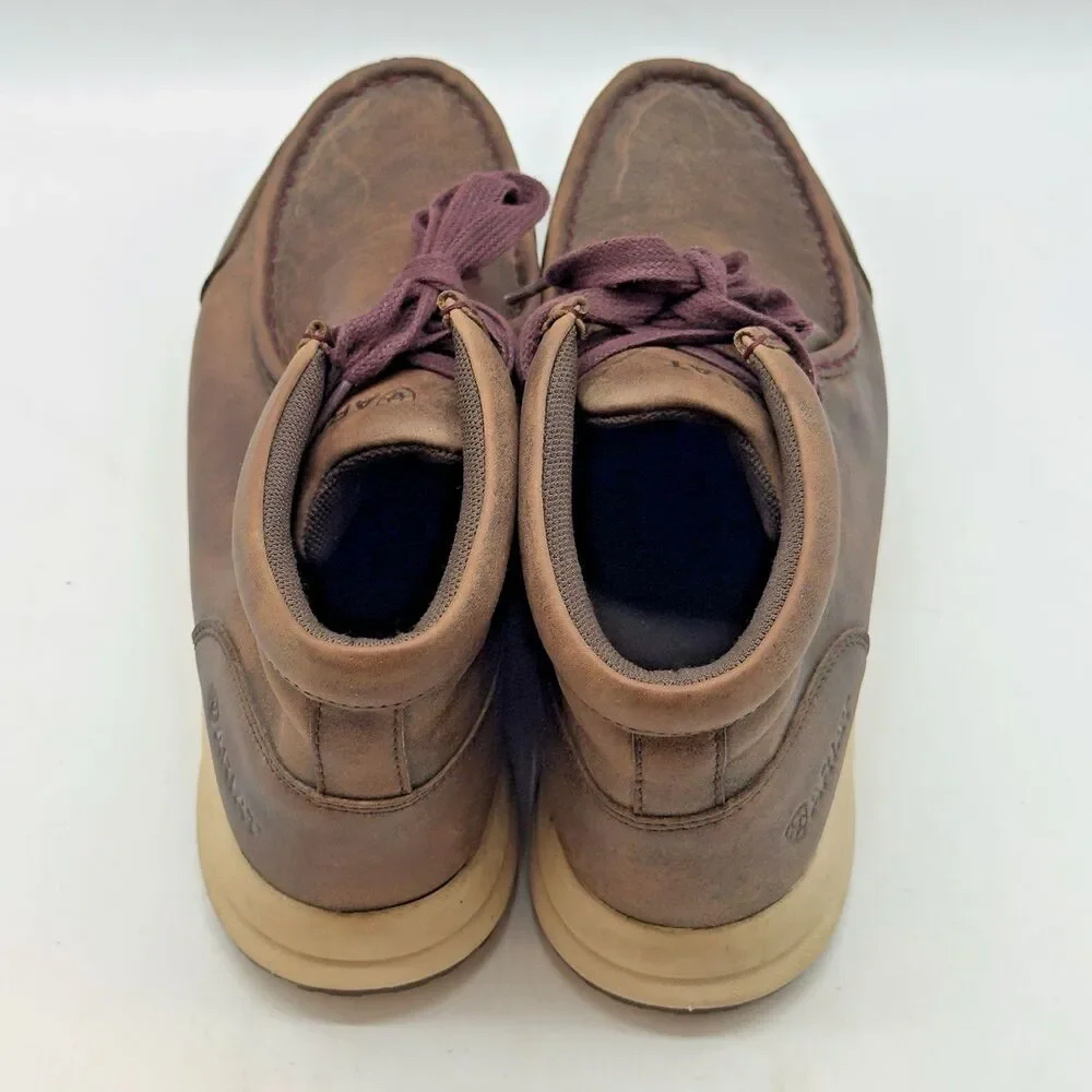 Ariat Spitfire Chukka Boots Women's 10B Brown Bomber Leather Lace Up Desert Shoe
